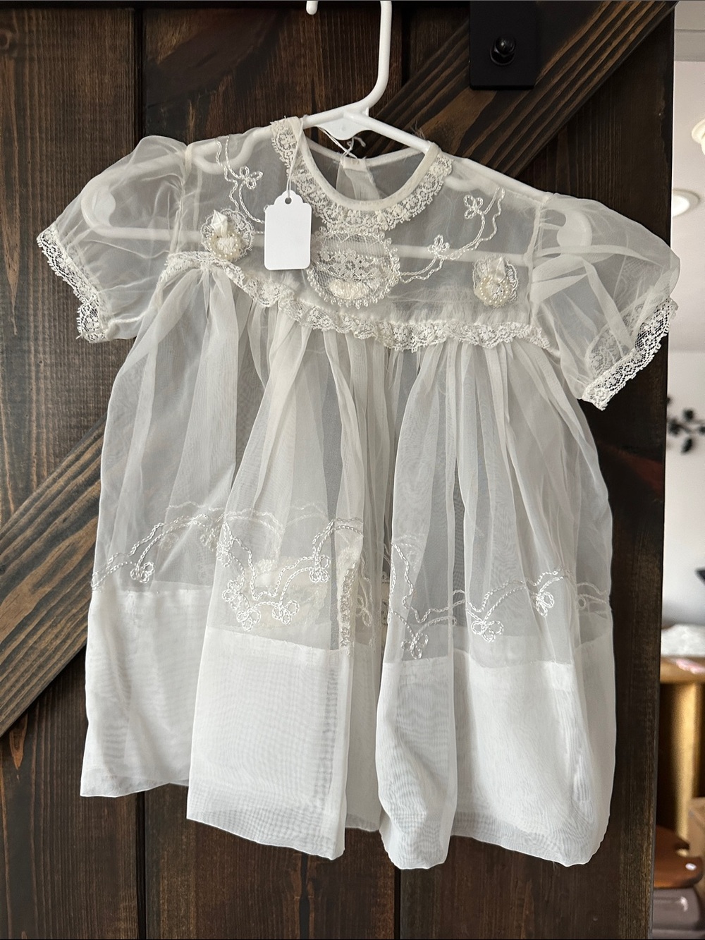 Vintage White Sheer Lace Baby Classic Children’s dress